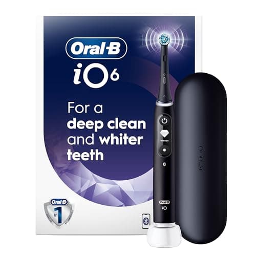 Oral-B iO6 Electric Toothbrush, for a Deep Clean and Whiter Teeth, Black Lava, Rechargeable Electric Toothbrushes, iO Series 6 with 1 Power...