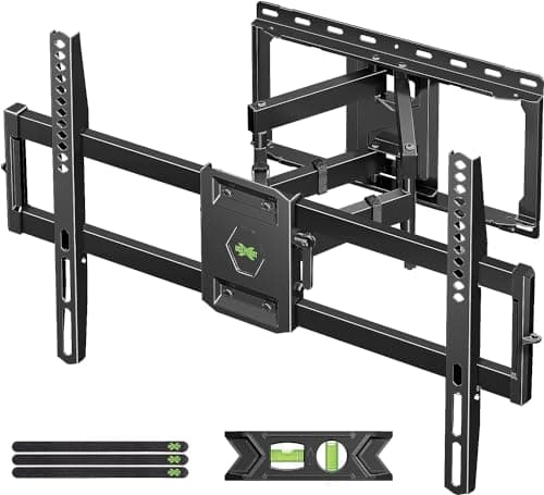 USX MOUNT Full Motion TV Wall Mount for 42-86 Inch TVs up to 132 Lbs, Heavy Duty TV Mount, Smooth Swivel, Tilt and Extension, Easy to Install, Max...