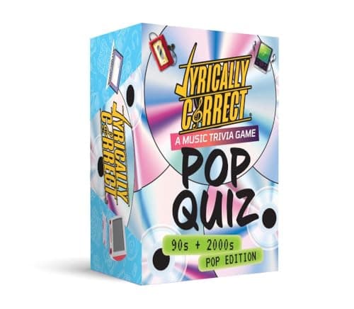 Lyrically Correct '90s & 2000s Music Trivia Card Game - Pop Edition - Finish The Lyrics Challenge, Fun for Adults, Party or Family Night