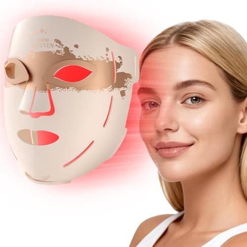 RENPHO Led Red Light Face Mask, Birthday Gifts for Women Mom Wife, 630nm/415nm/850nm Near-Infrared Light Mask with 3 Wavelength Combinations, Lamp...