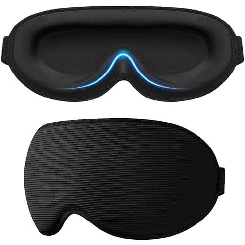 Gritin 100% Blackout Sleep Mask,Zero Pressure Eye Mask for Sleeping Women Men,3D Cutout Eye Movement,Ultra Soft Comfortable Night Blindfold Cover...