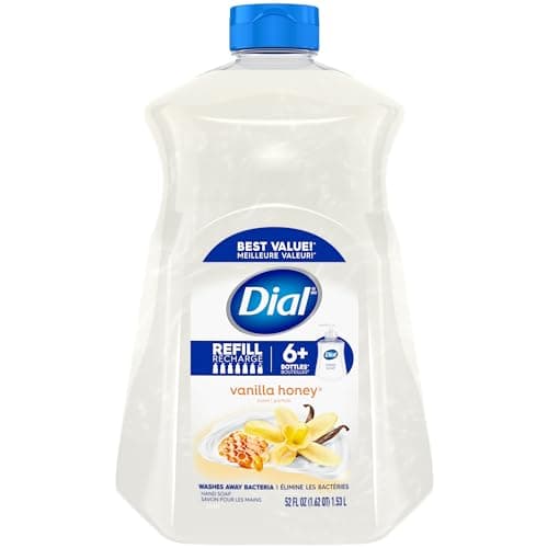 Dial Liquid Hand Soap Refill, Vanilla Honey Scent, 1.53L, Derma Tested