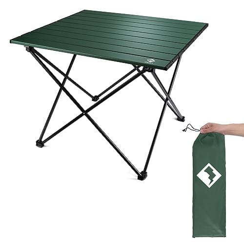 VILLEY Folding Camping Table, Portable Camp Table, Ultralight Aluminum Compact Side Table, Foldable Lightweight Table with Carry Bag for Outdoor...
