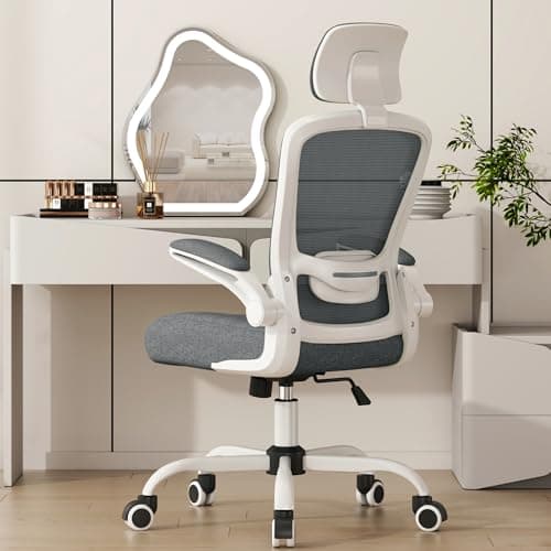 Mimoglad Office Chair, Comfy Desk Chair - High Back Ergonomic Computer Chair with Adjustable Lumbar Support & Headrest, Flip-up Armrests for Guitar...