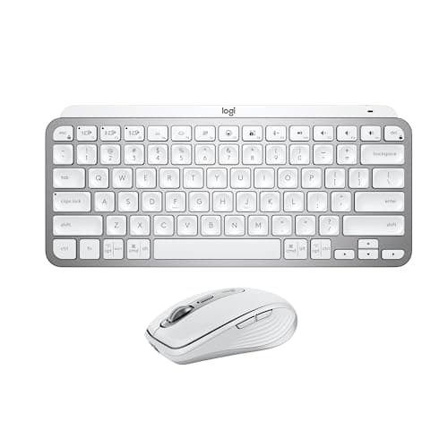 Logitech MX Keys Mini Keyboard + MX Anywhere 3S Wireless Mouse - Fluid Typing, Backlit Keys, Fast Scrolling, USB-C, Bluetooth, Compact, Multi-OS...