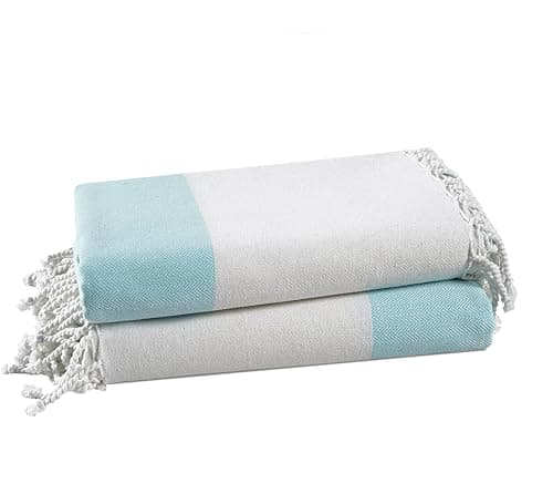 Lot de 2 serviettes de plage Lane Linen, serviette de plage surdimensionnée 39 "x 71", essentiels de plage légers pour femmes, grande serviette de piscine, absorbante et à séchage rapide, sable...