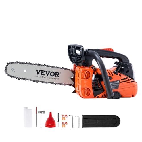 VEVOR Gas Chainsaw, 25.4CC 12" 1.2HP, Gasoline Powered Chain Saw, Handheld Cordless Petrol Chainsaws for Tree Wood Branch Cutting, Tree Trimming,...