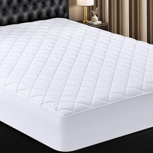 Utopia Bedding Quilted Fitted Mattress Pad – Full Size, Elastic Fitted Mattress Topper Protector and Cover Stretches up to 16 Inches Deep, Machine...
