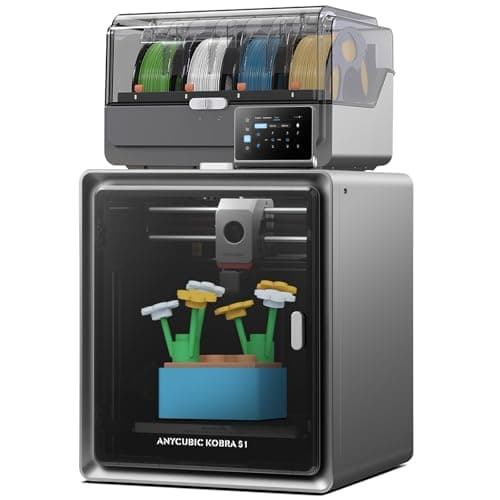Anycubic Kobra S1 ACE 2 Pro Combo Multi-Color 3D Printer, CoreXY 600 mm/s High Speed Printing with Auto Calibration, 320℃ Quick Detachable Nozzle...