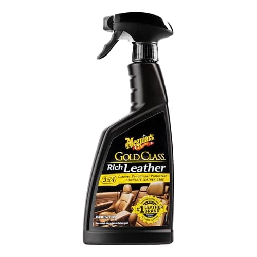 Meguiar's Gold Class Rich Leather Cleaner and Conditioner 3-in-1 Spray, Non-Greasy Car Leather Cleaner and Conditioner Treatment with Advanced UV...