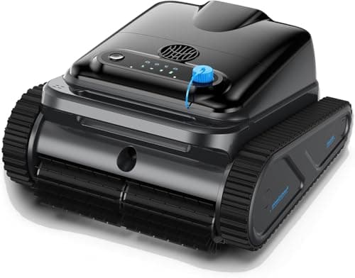 Robot nettoyeur de piscine, moteur amélioré, escalade murale puissante avec brosses à récurer, navigation intelligente sur le chemin, aspirateur de piscine sans fil pour piscines creusées...