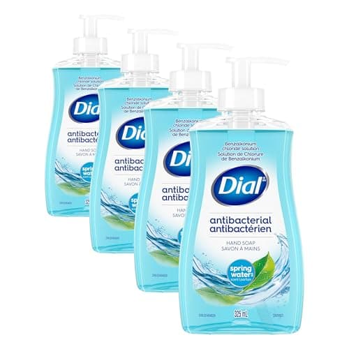Dial Antibacterial Liquid Hand Soap, Spring Water Scent, 325ml, Dermatologist Tested, pH Balanced, Free from Silicones, Parabens, Phthalates,...