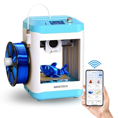 Imprimante 3D améliorée Geeetech pour enfants et débutants, mini-imprimante 3D haute vitesse, impression cloud WiFi, mise à niveau automatique, conception sécurisée pour les enfants, adaptée à...