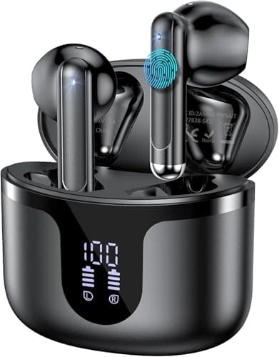 Wireless Earbuds, Bluetooth 5.4 in-Ear Headphones Wireless Bluetooth with ENC 4 Mics, Bluetooth Earbuds 50 Hour Noise-Cancelling Ear Buds with LED...