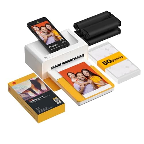 KODAK Dock Plus 4x6'' Photo Printer, Docking & Bluetooth Smartphone Printer for iPhone & Android, Instant Color Prints, 4PASS Dye Sublimation...