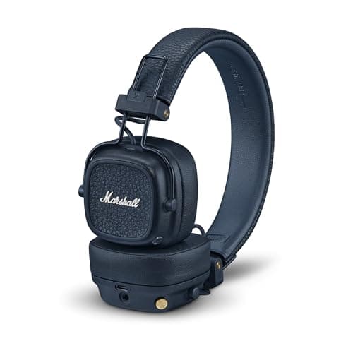 Marshall Major V Wireless On-Ear Headphones with 100+ Hours of Playtime - Midnight Blue