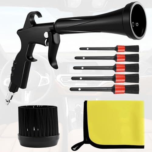 HANDY Tornado Air Cleaning Gun Christmas Gift for Car Detailing Pneumatic Tool with Rubber Guard Brass Adjustable Nozzle for Compressor Dust Cleaning