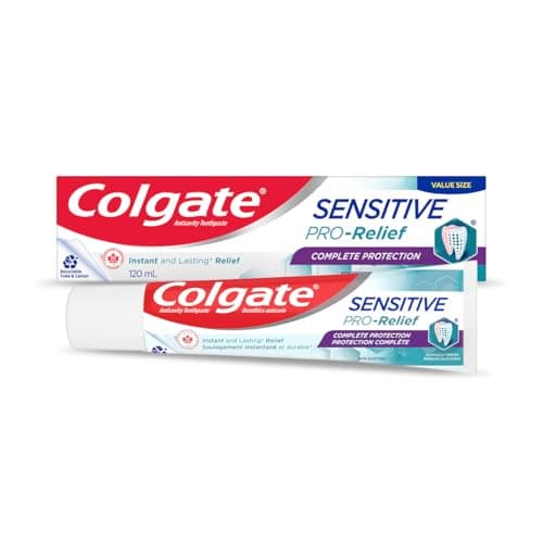 Colgate Sensitive Pro-Relief Complete Protection Toothpaste, 120ml – Instant Sensitivity Relief, Enamel Strengthening, Cavity Protection, Gum...