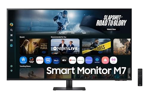 SAMSUNG 43 inch M7 UHD VA High Resolution Smart Monitor 60Hz 4ms HDMI + USB-C with Smart TV Apps, AI Picture Optimizer, Samsung Knox Security &...