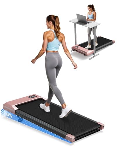 Superun Walking Pad,6% Manual Incline Walking Pad Treadmill,Under Desk Treadmill for Home Office, with App & Remote,2.5HP Quiet,LED Display,300 lbs...