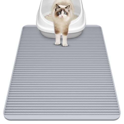 Filmicy Silicone Cat Litter Mat for Litter Box - Large 79 x 58.5cm Waterproof Litter Trapping Mat, Non-Slip, Durable,Easy Clean Cat Mat for Scatter...