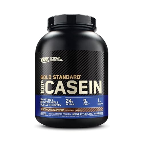 OPTIMUM NUTRITION GOLD STANDARD 100% Micellar Casein Protein Powder, Slow Digesting, Helps Keep You Full, Overnight Muscle Recovery, Chocolate...