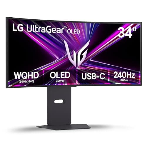 Moniteur de jeu incurvé LG Ultragear™ 34GX900A 34" OLED WQHD – 240 Hz, 0,03 ms, USB-C 65 W PD, HDMI 2.1, G-SYNC, FreeSync Premium Pro (renouvelé)