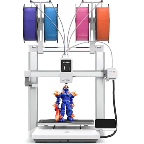Anycubic Kobra X 3D Printer, 600mm/s High-Speed FDM Printer with 4-Color Printing, 49-Point Auto-Leveling, Smart AI Detection for Beginners &...