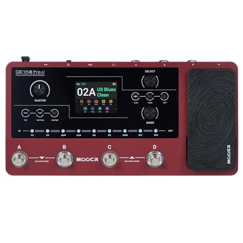 MOOER GE150 Pro Li Guitar Amp Modelling Multi Effects PedalBuilt-in Battery with 200 Presets, 151 Effects, 55 Amp Models, 26 Cab Sims, 10 IR Slots,...
