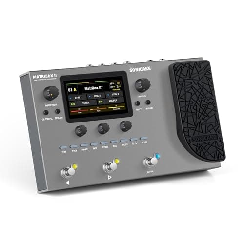 SONICAKE Matribox II - Multi Effects Processor with Expression Pedal, 200+ Built-in Guitar/Bass/Acoustic Effects, Amp Modeling, IR Cabinets...