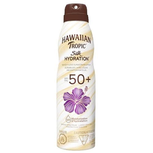 Hawaiian Tropic Silk Hydration Spray Sunscreen, SPF 50, 170g | Hawaiian Tropic Sunscreen SPF 30, Spray On Sunscreen, Body Sunscreen Spray, 170g