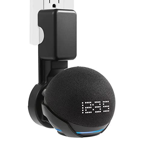 Support de montage mural ZUOLACO pour Echo Dot 5e génération, support de montage mural de prise pour Echo Dot 5e/4e génération, aucune vis ni perçage nécessaire, peu encombrant...