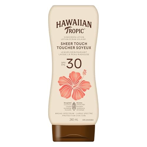 Hawaiian Tropic Sheer Touch Lotion Sunscreen SPF 30, 240mL | Hawaiian Tropic Sunscreen SPF 30, Broad Spectrum Sunscreen, Body Sunscreen, 240mL