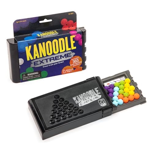 Educational Insights Kanoodle Extreme - 3D Brain Teaser Puzzles, Single Player Brain Game, Handheld Travel Games for Kids, Challenging Logic Puzzle...