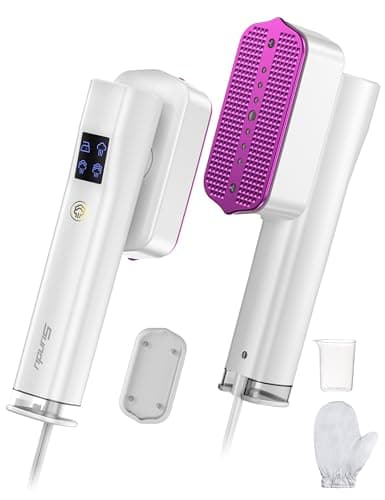 Cuiseur vapeur pour vêtements, cuiseur vapeur et fer portable 2 en 1 Sundu, réservoir de 100 ml, chauffage en 15 secondes, vapeur 20 minutes, anti-rides, défroisseur pour vêtements pour voyage, maison,...