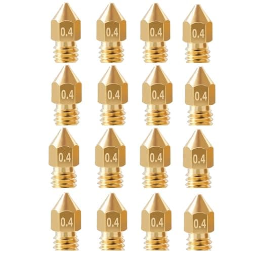 16Pcs Ender 3 Nozzles 0.4mm, MK8 Extruder Nozzles 0.4mm Compatible for Ender 3 v2/Ender 3 Pro/Ender 3 Max/Ender 5 Pro/Ender 3 S1/Ender 3 Neo/CR-10...