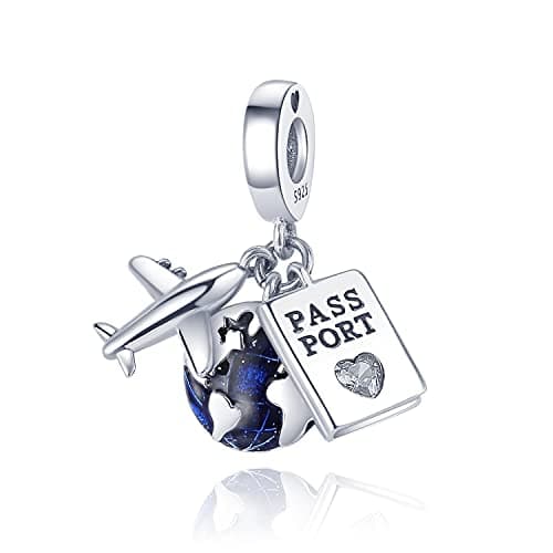 MULA 925 Sterling Silver Charms for Bracelets and Necklaces Airplane Passport Dangle Pendants Beads Butterfly Dragonfly Charms Jewelry Gift for...