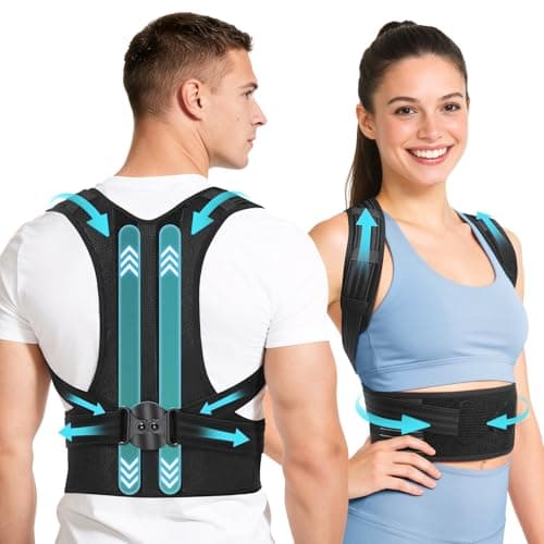 babaka Posture Corrector for Women and Men, Back Brace Adjustable Shoulder Brace for Upper and Lower Back Pain Relief,Shoulder...
