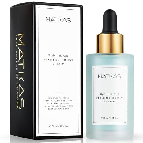 MATKAS Korean Firming Boost Hydrating Hyaluronic Acid Serum for Face 30mL - Hyaluronic Acid + 2% Niacinamide Serum, Dry Skin Face Moisturizer for...