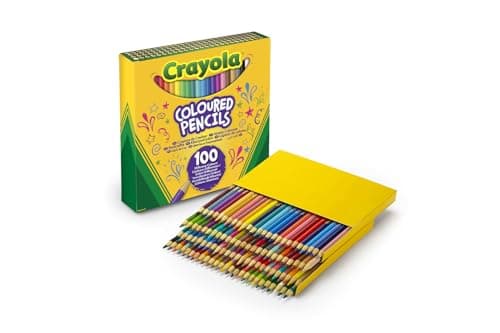 Crayola Colored Pencils, 100 Count, Vibrant Colours, Pre-sharpened, Art Tools, Great for Adult Colouring