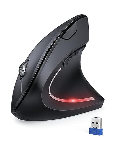 Ergonomic Mouse TECKNET 4800 DPI Silent Mouse 5 Adjustable DPI Wireless Mouse 2.4G Vertical Mouse 6 Buttons Computer Mouse Compatible with Windows...