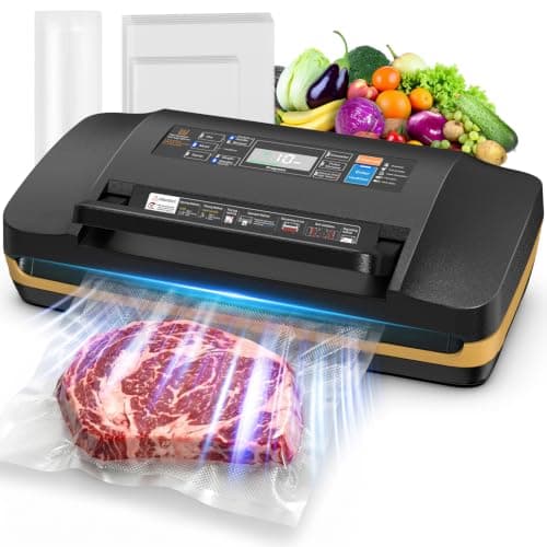 Commercial Vacuum Sealer Machine,95KPa Food Vacuum Sealer Machine,18-in-1 Scelleuse Sous Vide with Double Heat Seal, Dry Moist Damp Modes, Built-in...