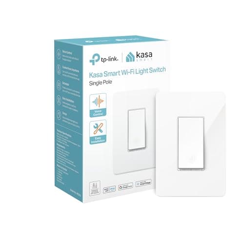 Kasa Smart Light Switch HS200, unipolaire, nécessite un fil neutre, interrupteur d'éclairage Wi-Fi 2,4 GHz, fonctionne avec Alexa et Google Home, certifié UL, pas de hub...