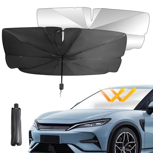 Car Windshield Sun Shade Umbrella: Shades for Cars and SUV Windows 55x31 inch Sun Shade Foldable Qoosea 5 Layers UV Block Coating