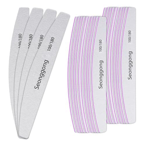24 PCS Nail File 100/180 Grit Nail Files for Women Double Sided Emery Board Fingernail Shaping Manicure Pedicure Tools for Natural Nails Nail...