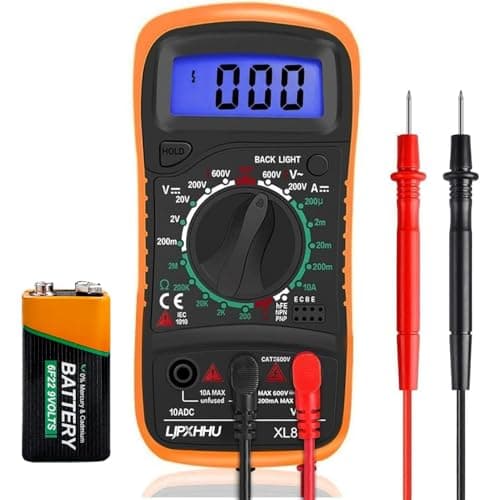 Digital Multimeter Voltmeter Battery Voltage Multi Tester AC DC Volt OHM Amp Current Meter Circuit Continuity Resistance Diode Electrical Tester...