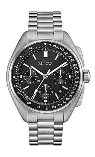 Bulova Archive Series Men's Watch, Stainless Steel Lunar Pilot Chronograph, Silver-Tone (Model: 96B258)