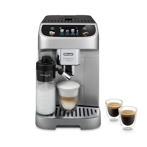 De'Longhi Magnifica Plus Fully Automatic Espresso Machine - Brew 18+ One Touch Coffee Recipes for up to 4 User Profiles, Automatic Milk Steam Wand...