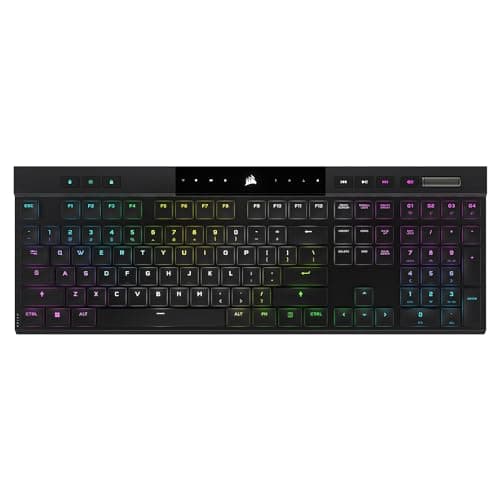 Corsair K100 AIR Wireless RGB Mechanical Gaming Keyboard - Ultra-Thin, Sub-1ms Slipstream Wireless, Low-Latency Bluetoot