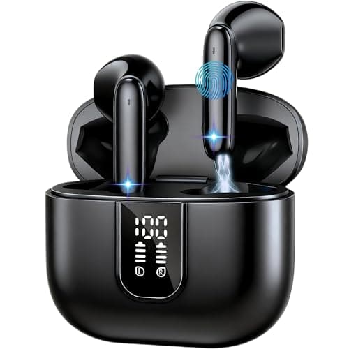 Wireless Earbuds Bluetooth 5.3 with ENC Noise Cancellation, 60H Playtime HiFi Stereo, IPX5 Waterproof in-Ear Earphones, Comfort Fit for Workout...